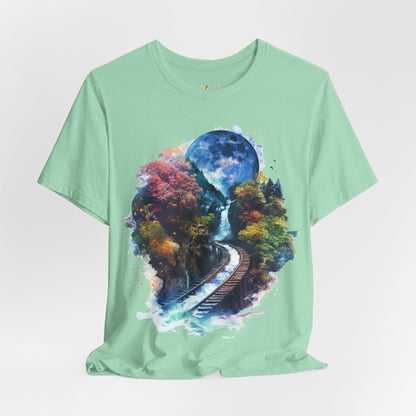 Classic and Unisex T-Shirt with 3D Watercolor design - Lightweight Fabric Tee