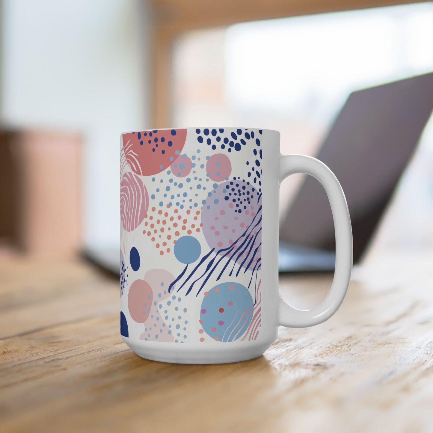 Geometric Shapes Ceramic Mug - (11oz, 15oz)