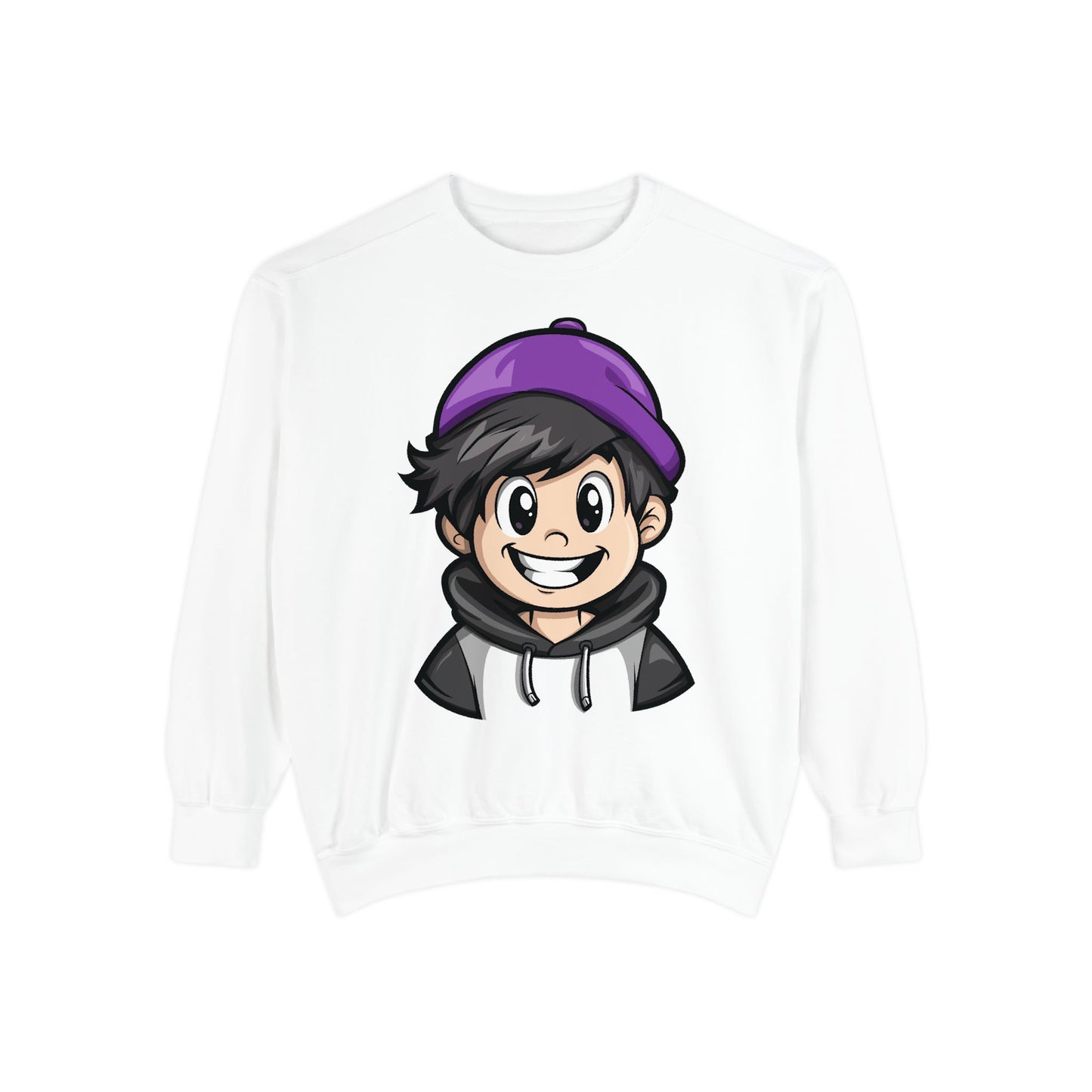 Men's Garment-Dyed Sweatshirt - Happy Vibes