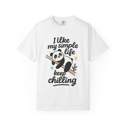 I Like My Simple Life Panda T-Shirt - Unisex Casual Tee