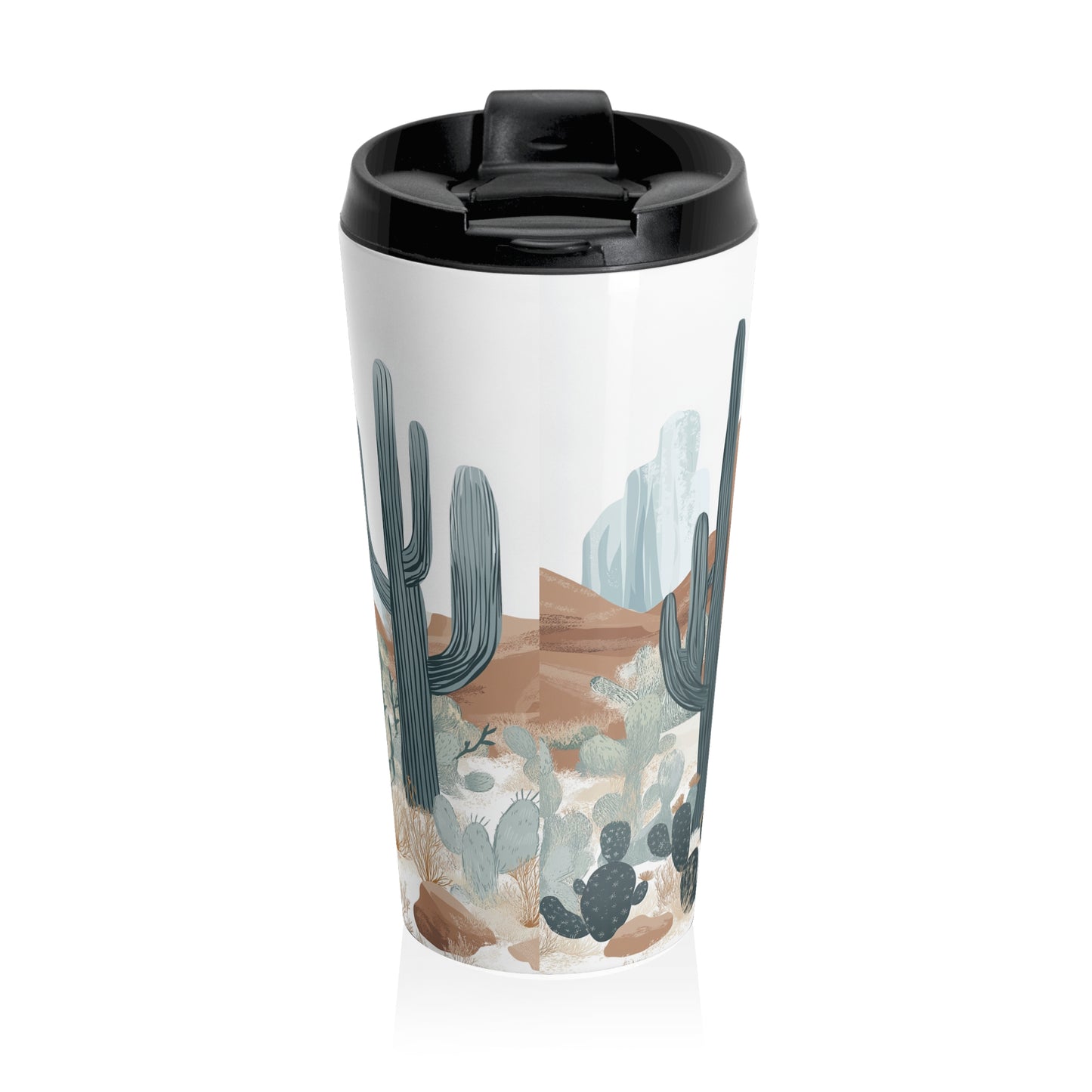 Desert Landscape Stainless Steel Travel Mug - Coffee Thermos - Travel Mug - Southwestern Desert Travel Mug