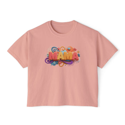 Mama Boxy Tee – Casual Women's T-Shirt for Moms - Women's Boxy Tee