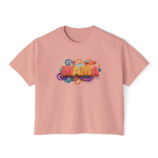 Mama Boxy Tee – Casual Women's T-Shirt for Moms - Women's Boxy Tee