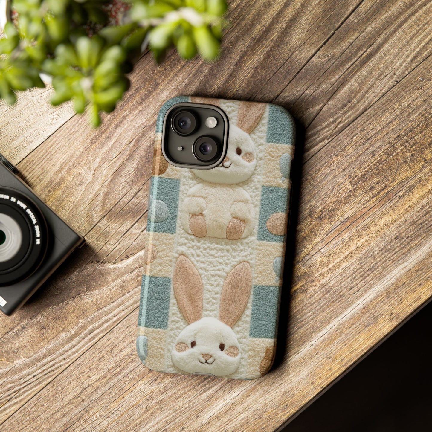 Adorable Rabbits Phone Case – Cute & Durable Protection - iPhone, Samsung, and Google case