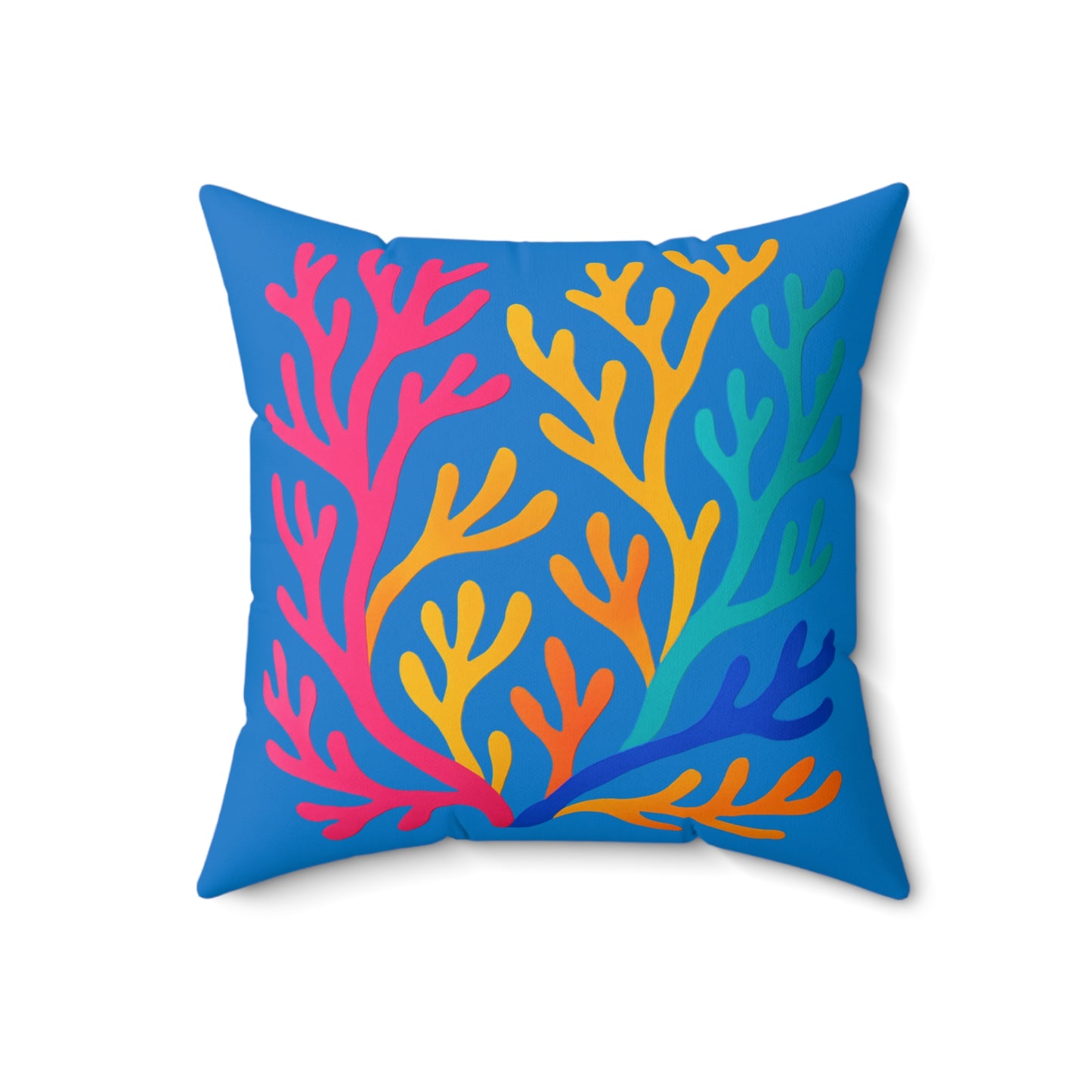 Colorful Coral Design Square Pillow - Cozy Home Accent
