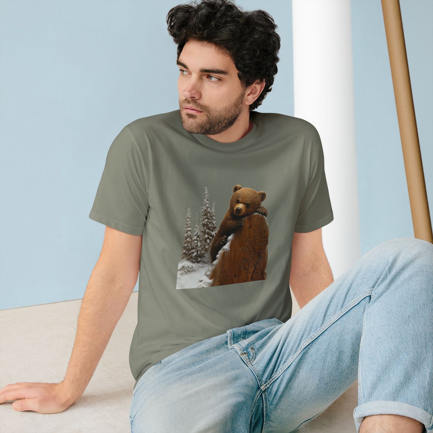 Cozy Bear Wilderness Tee - Perfect for Nature Lovers and Outdoorsy Adventures - Organic Staple T-shirt