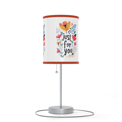 Floral Table Lamp - "Just For You" Design - Gift - Lamp on a Stand, US|CA plug - Table Lamps