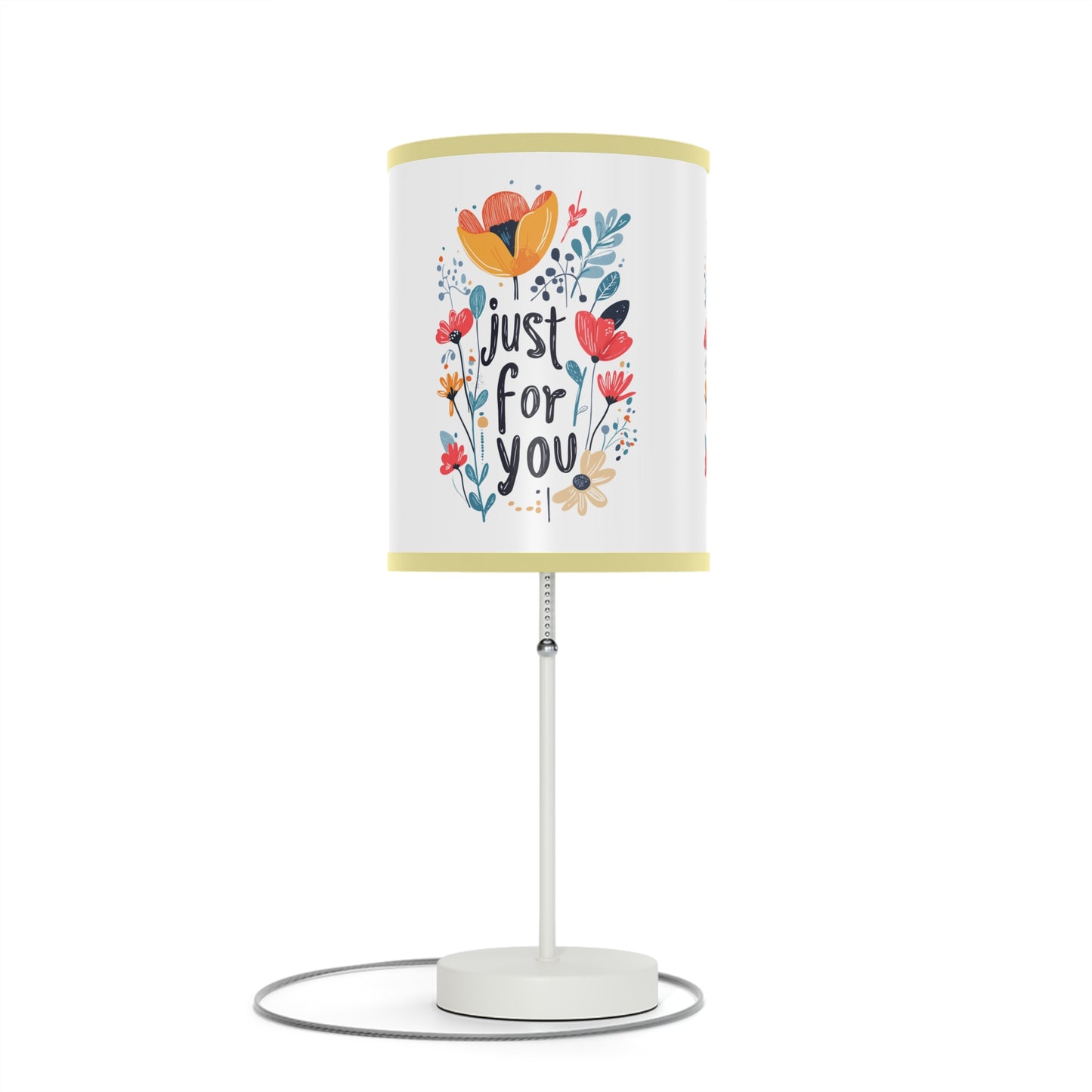 Floral Table Lamp - "Just For You" Design - Gift - Lamp on a Stand, US|CA plug - Table Lamps