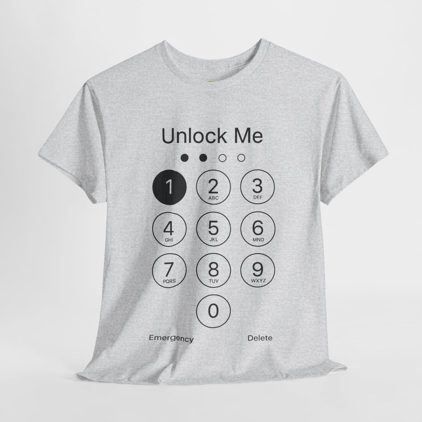Unlock Me Graphic Tee, Funny T-Shirt for Tech Lovers, Casual Wear, Gift for Birthdays, Tech-themed Apparel, Unisex Heavy Cotton Tee