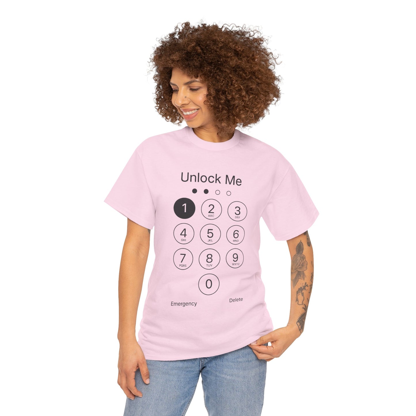 Unlock Me Graphic Tee, Funny T-Shirt for Tech Lovers, Casual Wear, Gift for Birthdays, Tech-themed Apparel, Unisex Heavy Cotton Tee