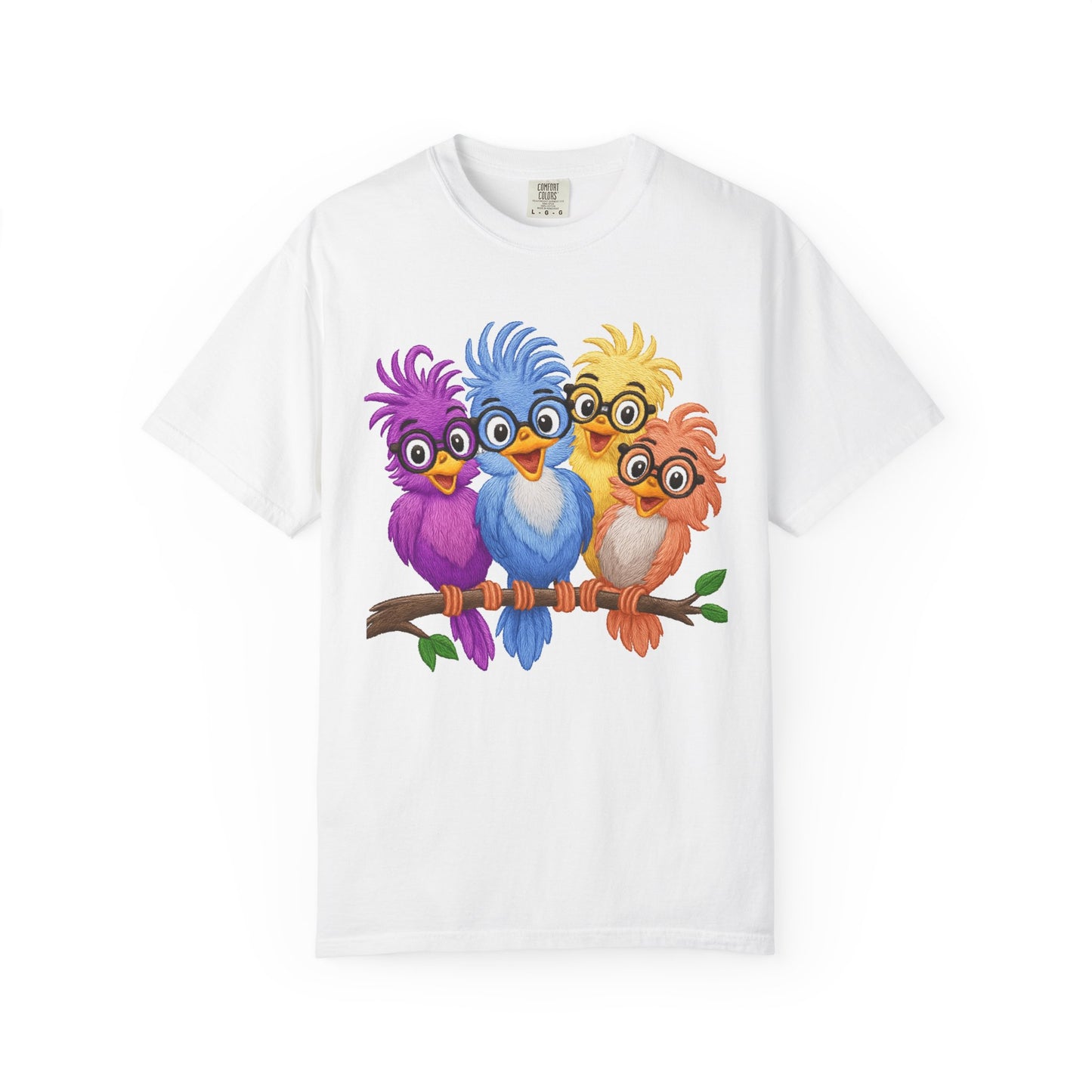Colorful Bird Friends Women's T-Shirt - Fun & Playful Graphic Tee