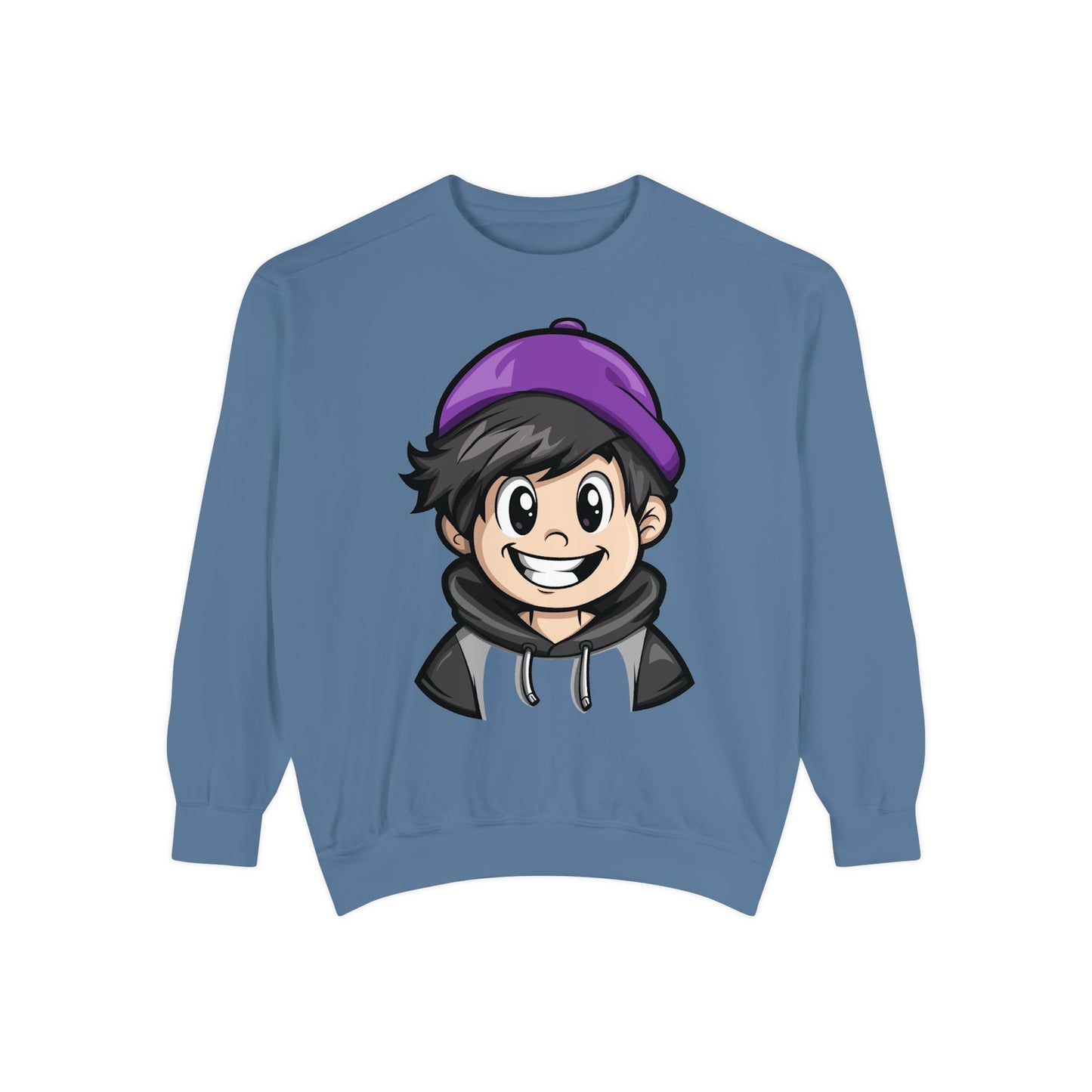 Men's Garment-Dyed Sweatshirt - Happy Vibes