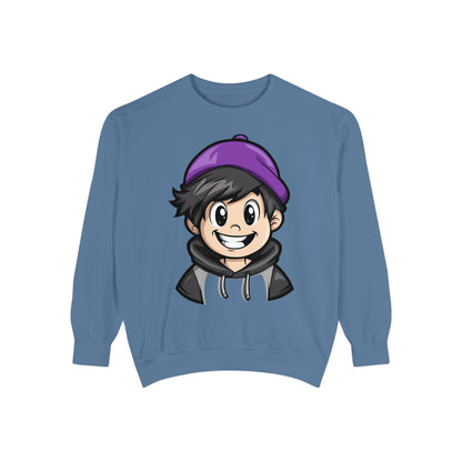 Men's Garment-Dyed Sweatshirt - Happy Vibes
