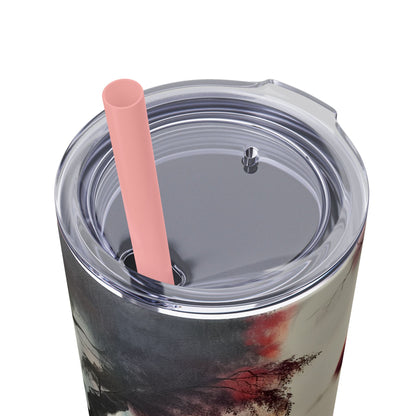 Skinny Tumbler with Straw, 20oz - Forest Insulated Tumbler