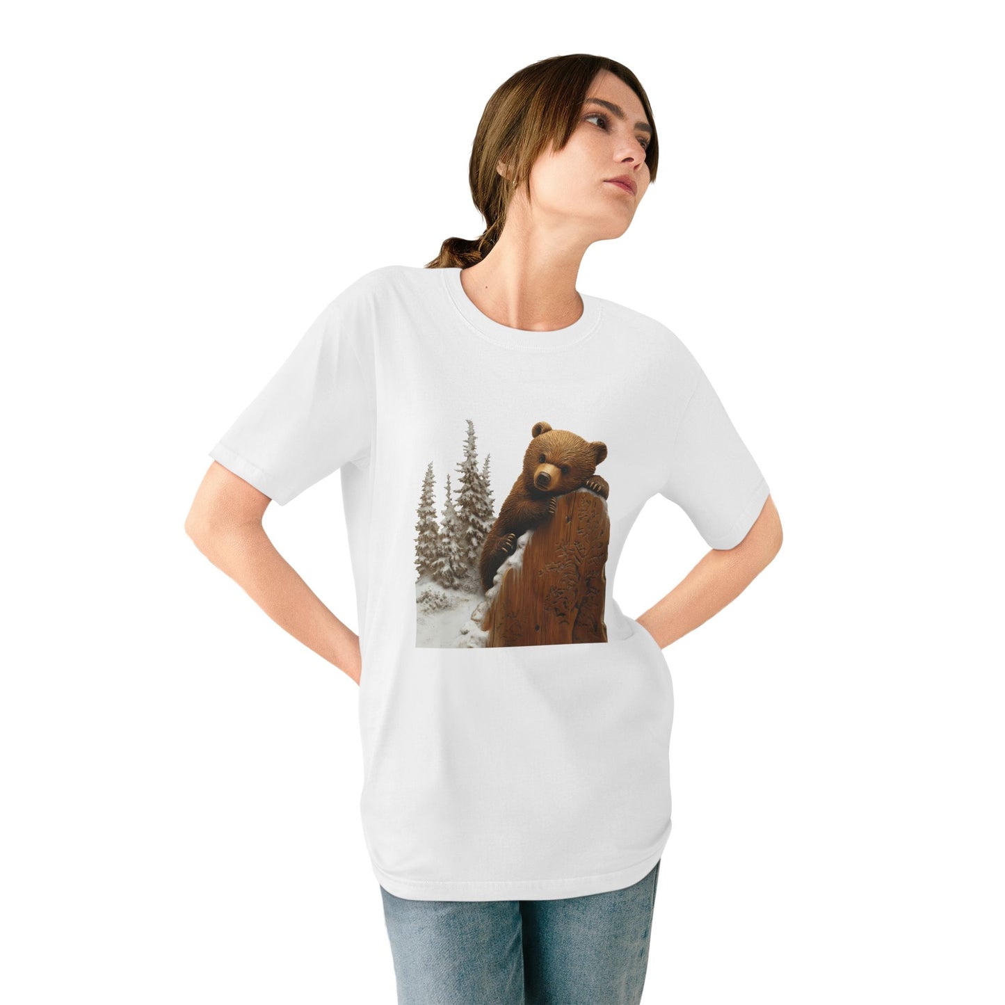 Cozy Bear Wilderness Tee - Perfect for Nature Lovers and Outdoorsy Adventures - Organic Staple T-shirt