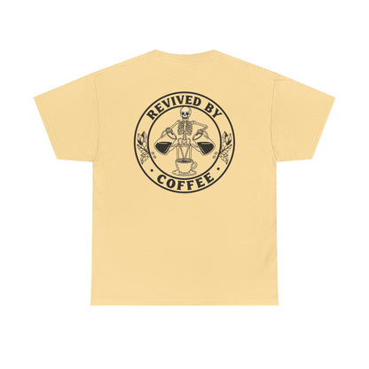 Revived by Coffee Unisex Heavy Cotton Tee - Perfect for Coffee Lovers