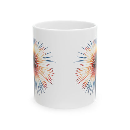 Fireworks Ceramic Mug, (11oz, 15oz)
