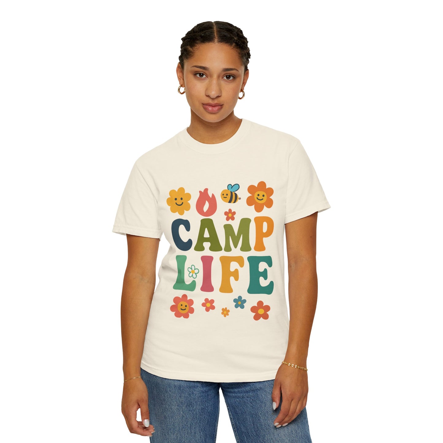 Camp Life Unisex Garment-Dyed T-Shirt - Fun and Colorful Outdoor Vibes