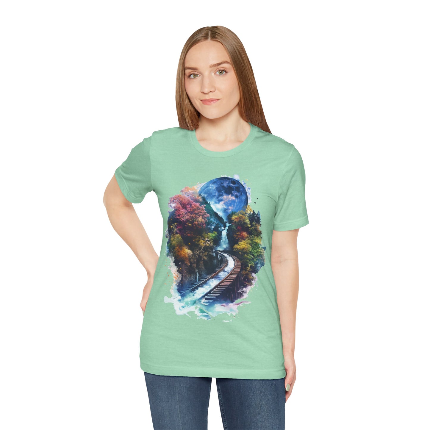 Classic and Unisex T-Shirt with 3D Watercolor design - Lightweight Fabric Tee