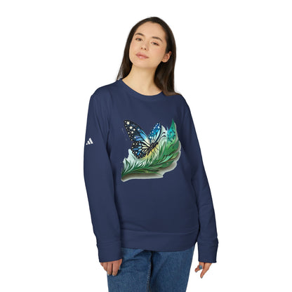 Butterfly Adidas Unisex Fleece Crewneck Sweatshirt