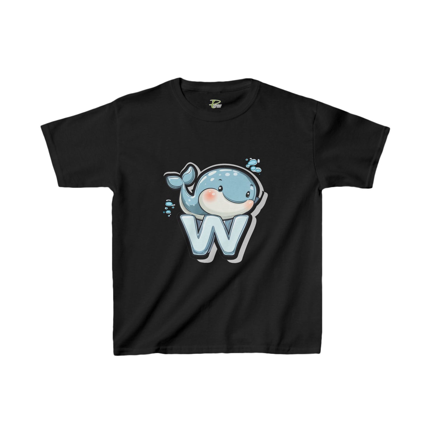 Youth Heavy Cotton™ Tee - Unisex Cute Cartoon Whale Design T-Shirt
