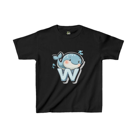 Youth Heavy Cotton™ Tee - Unisex Cute Cartoon Whale Design T-Shirt