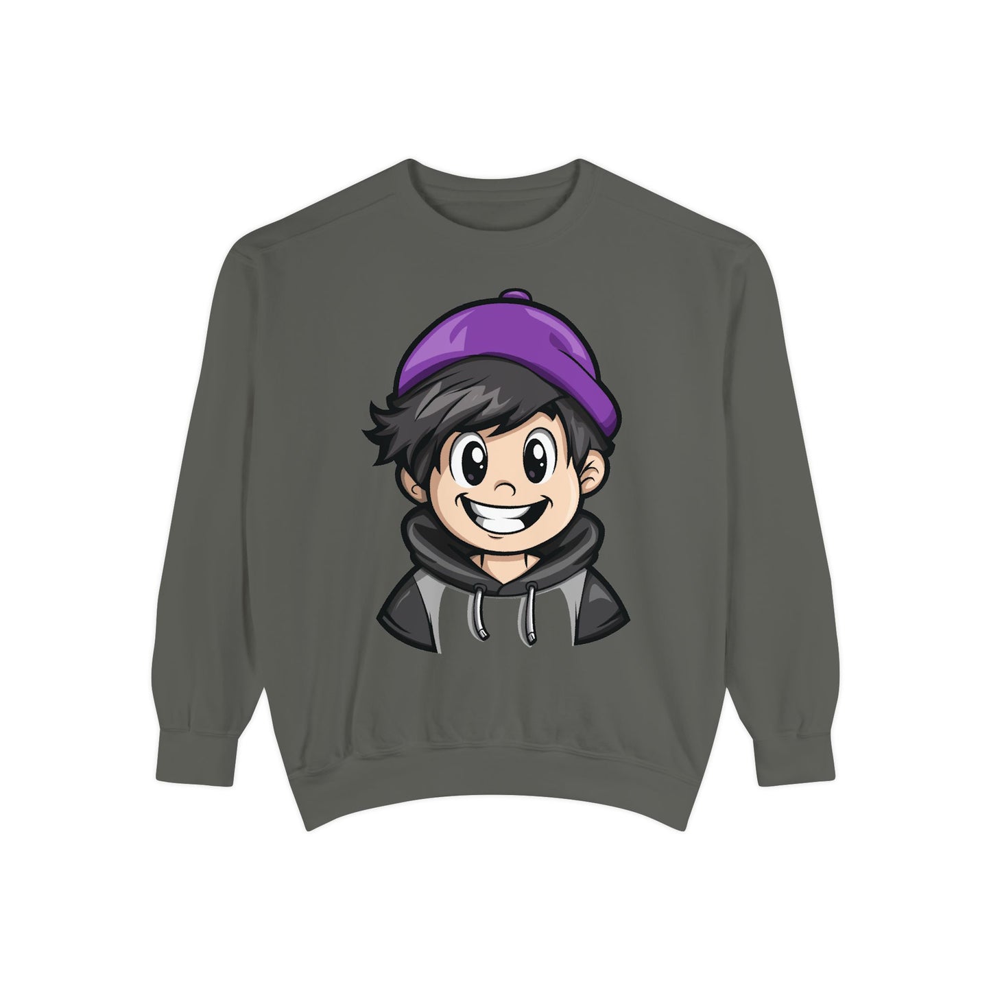 Men's Garment-Dyed Sweatshirt - Happy Vibes