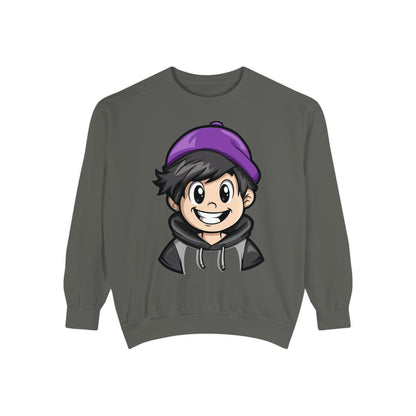 Men's Garment-Dyed Sweatshirt - Happy Vibes
