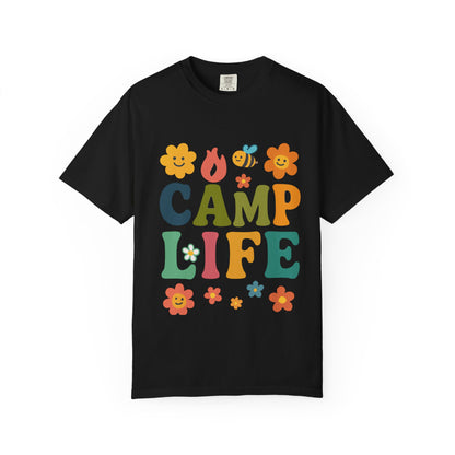 Camp Life Unisex Garment-Dyed T-Shirt - Fun and Colorful Outdoor Vibes