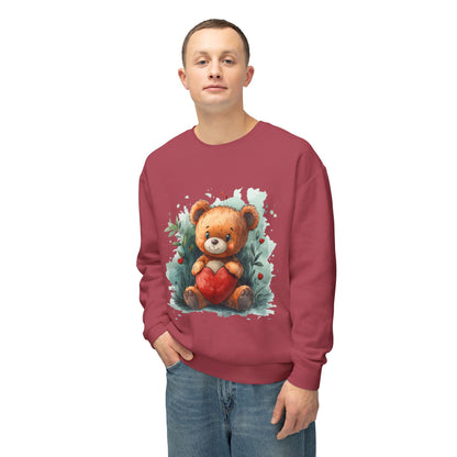 Teddy Bear Unisex Lightweight Crewneck Sweatshirt