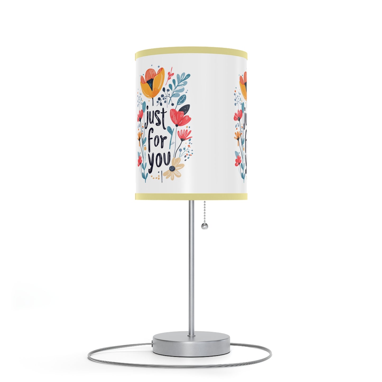 Floral Table Lamp - "Just For You" Design - Gift - Lamp on a Stand, US|CA plug - Table Lamps