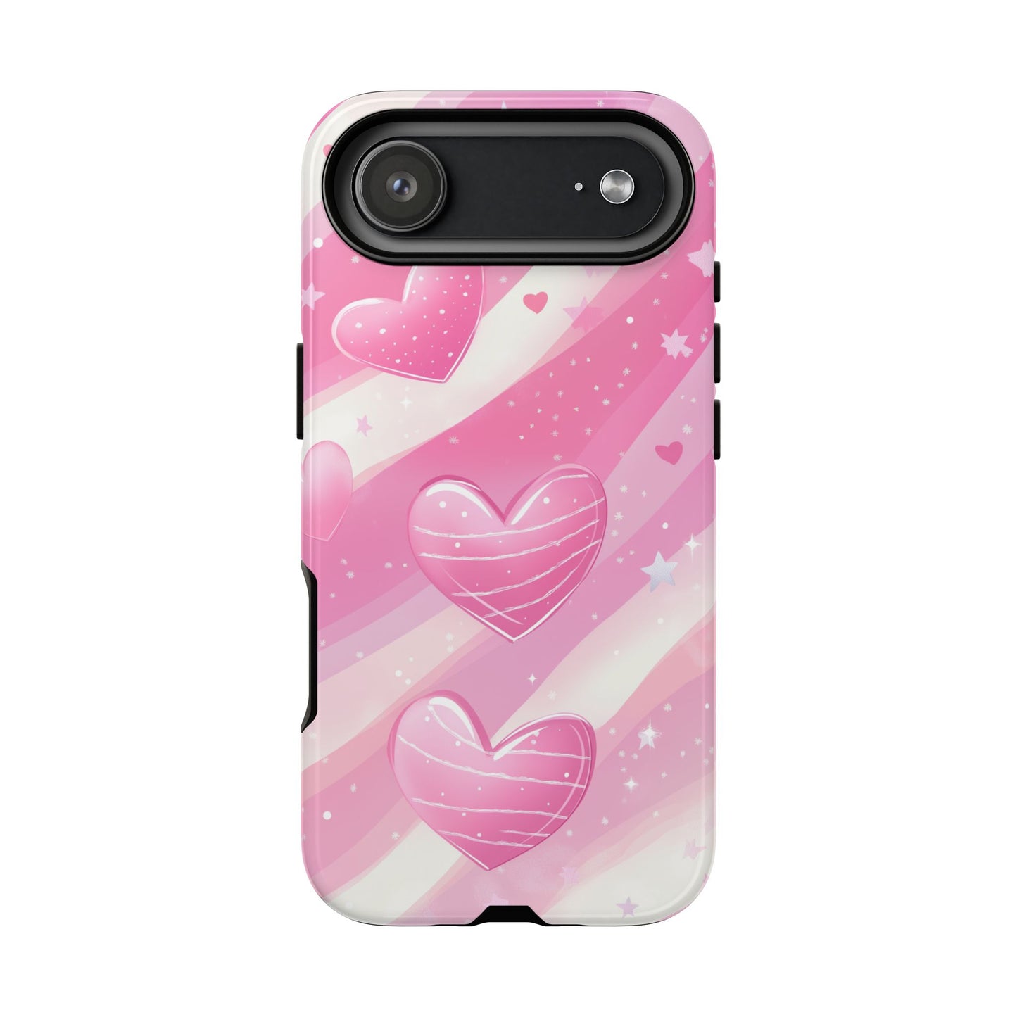 Pink Hearts Phone Case - iPhone, Samsung, and Google case