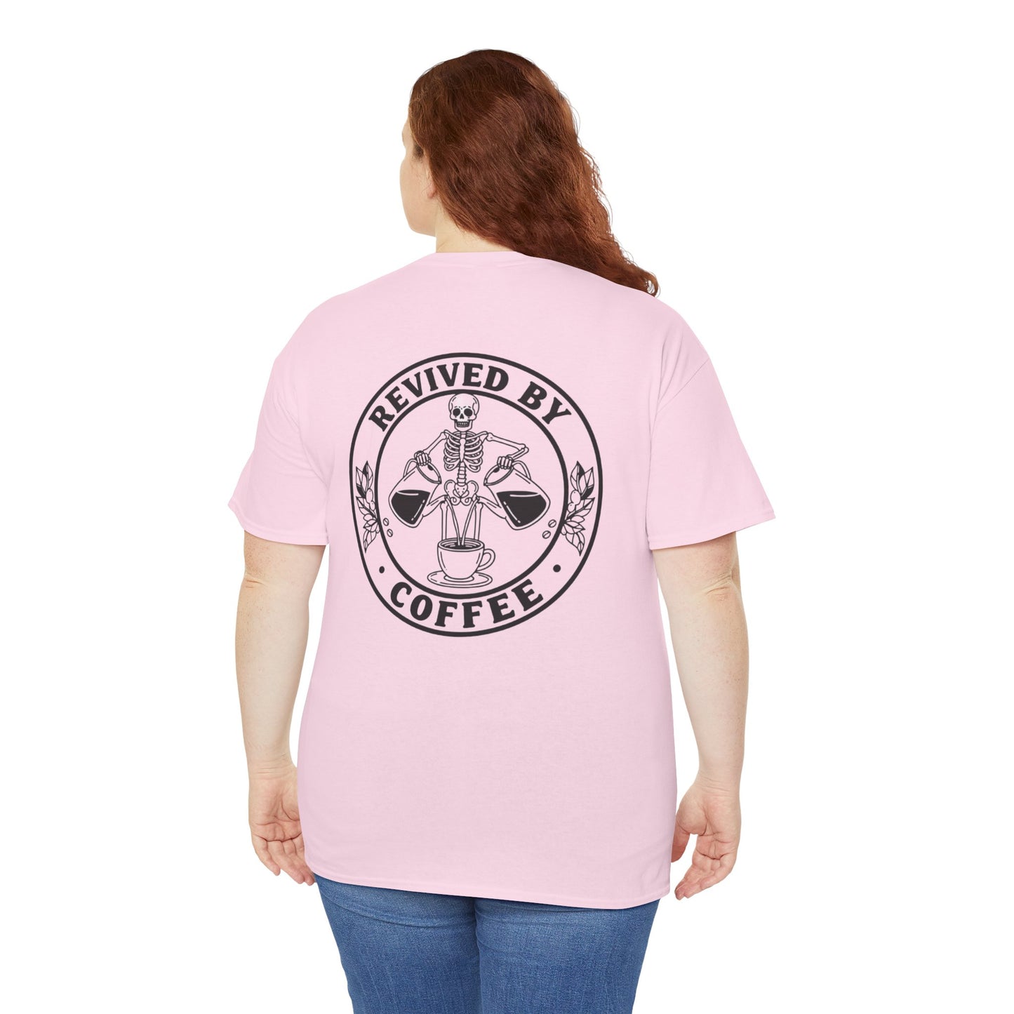 Revived by Coffee Unisex Heavy Cotton Tee - Perfect for Coffee Lovers