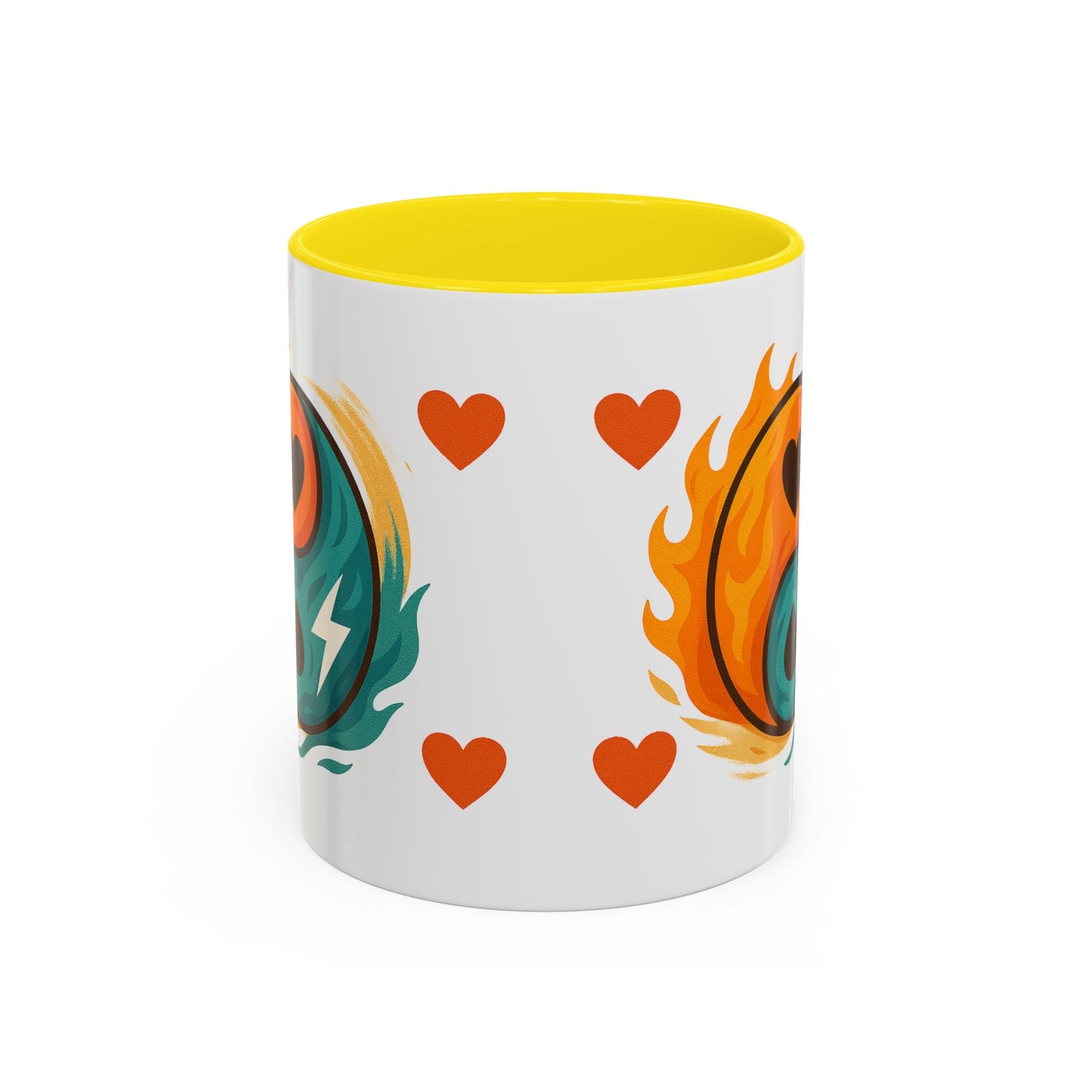Bold Yin Yang Accent Coffee Mug – 11oz & 15oz – Perfect for Coffee Lovers