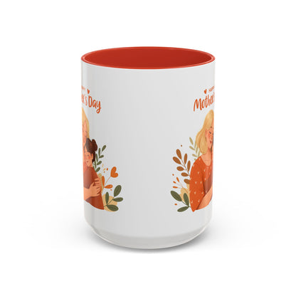 Happy Mother's Day Accent Coffee Mug - 11oz & 15oz, Perfect Gift for Moms