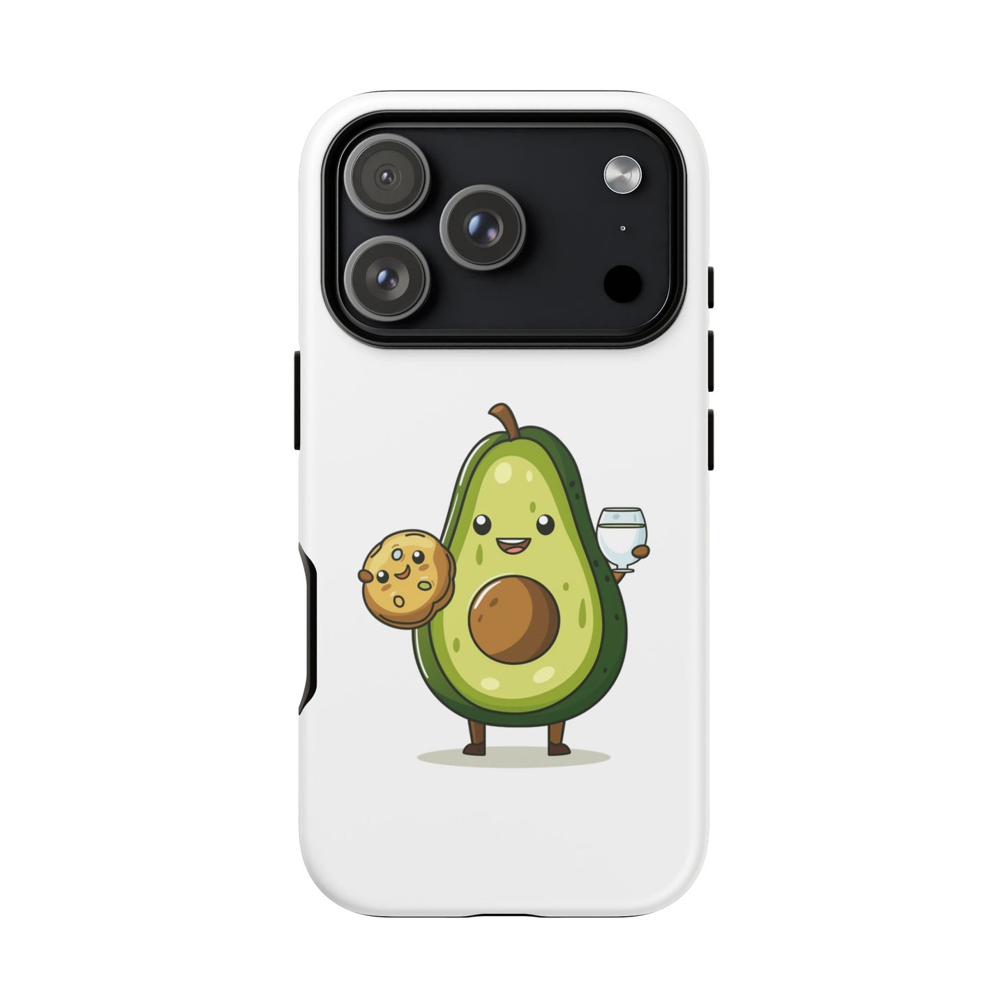 Tough Cases with Cute avocado cartoon character for iPhone, Samsung, and Google case