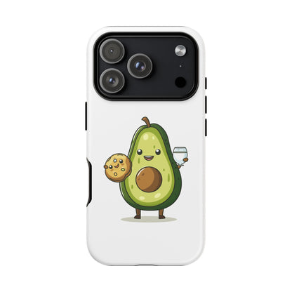 Tough Cases with Cute avocado cartoon character for iPhone, Samsung, and Google case