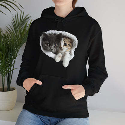 Cute Cat Design for Cat Lovers - Unisex Heavy Blend™ Hooded Sweatshirt - Cat Hoodies for Men and Women