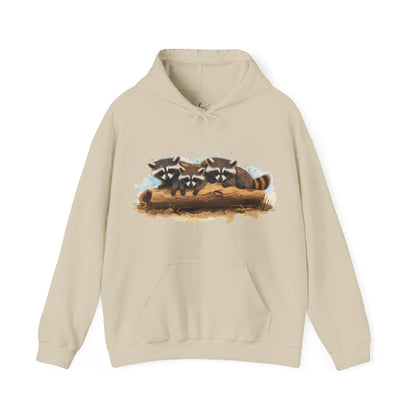 Cozy Raccoon Hooded Sweatshirt - Unisex Heavy Blend™- Raccoon in hoodie - Raccoon Hoodie with ears