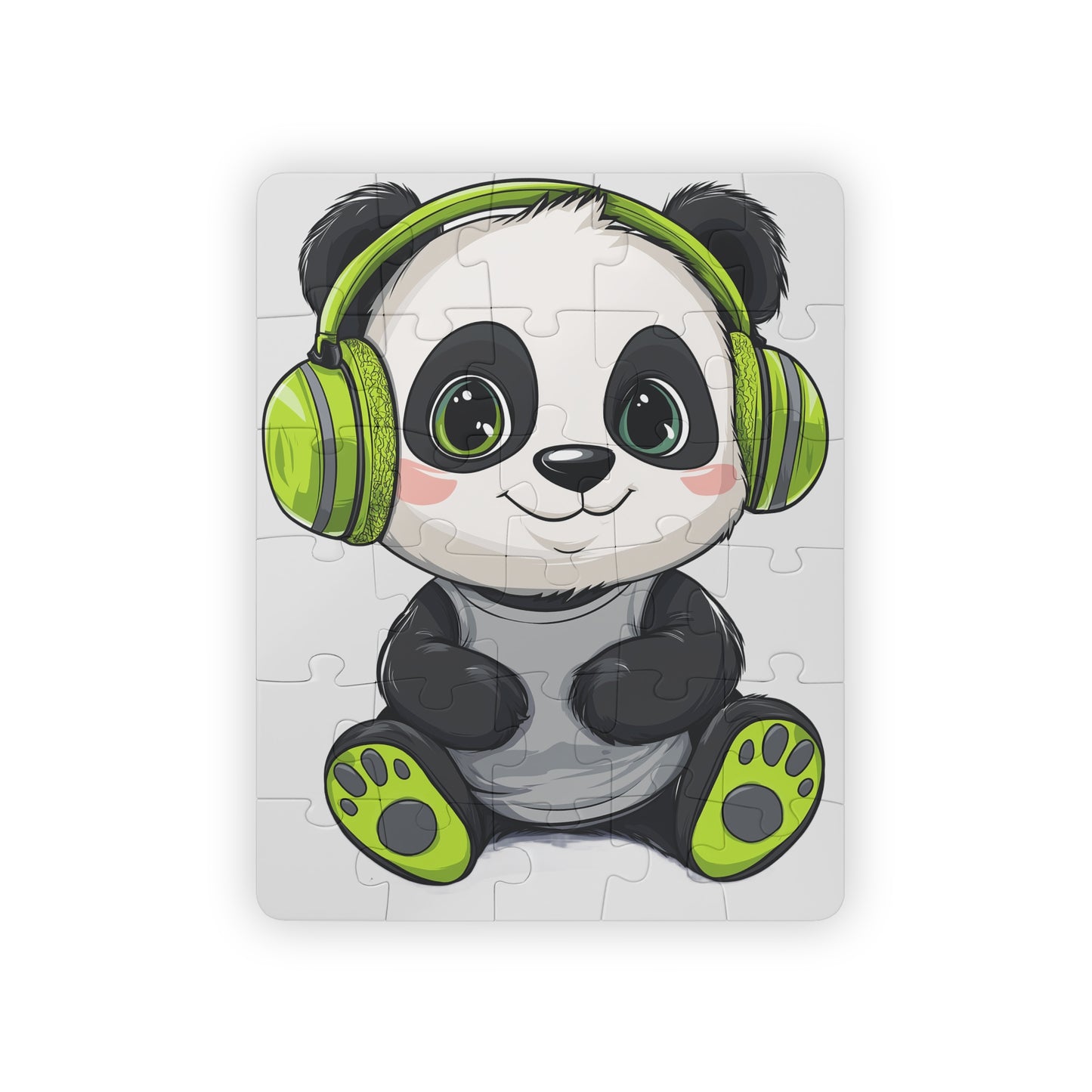 Kids' Panda Puzzle - 30-Piece Fun with Headphones