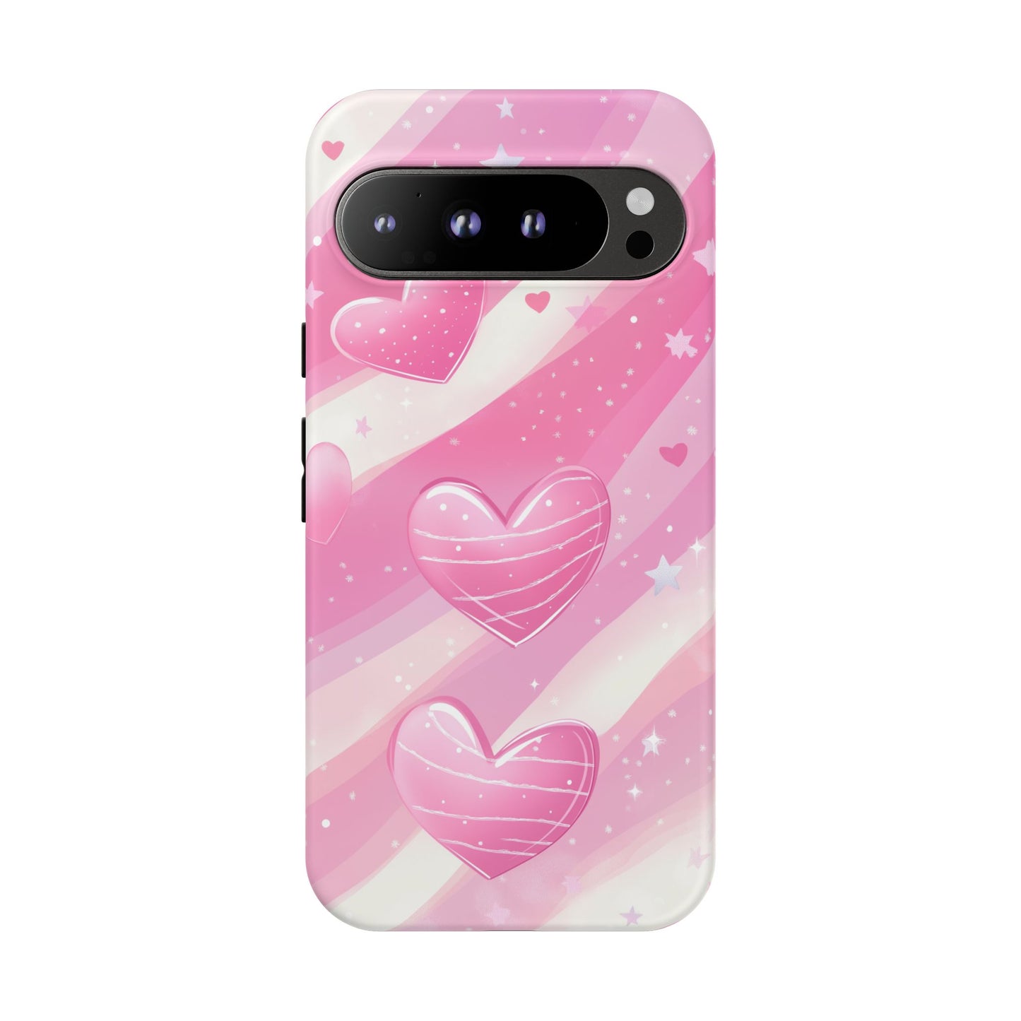 Pink Hearts Phone Case - iPhone, Samsung, and Google case