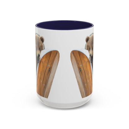 Bear Accent Watercolor Coffee Mug, (11oz, 15oz)