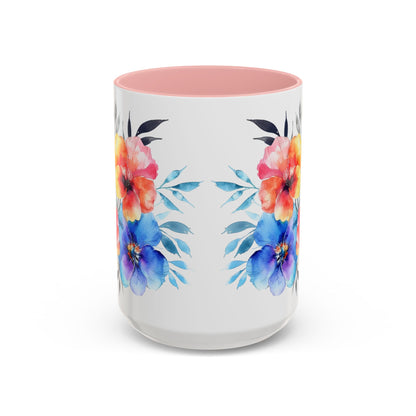Oil colored  Wildflowers Accent Coffee Mug,  (11oz, 15oz)