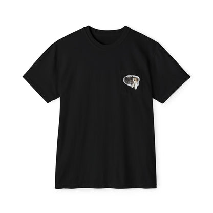 Garment-Dyed Pocket T-Shirt with Adorable Cat Design, Casual Wear, Gift for Cat Lovers, Summer Fashion, Everyday Essentials