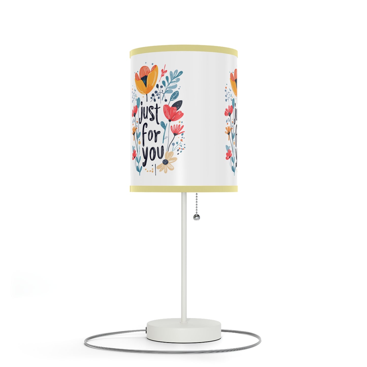 Floral Table Lamp - "Just For You" Design - Gift - Lamp on a Stand, US|CA plug - Table Lamps