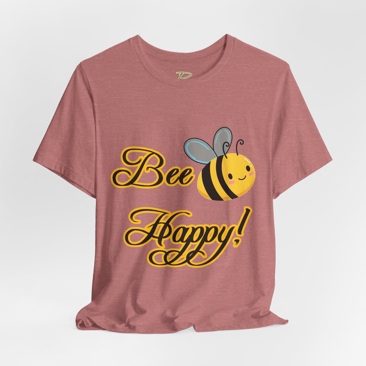 Bee Happy Unisex Jersey Tee - Cheerful Graphic T-Shirt for Positive Vibes