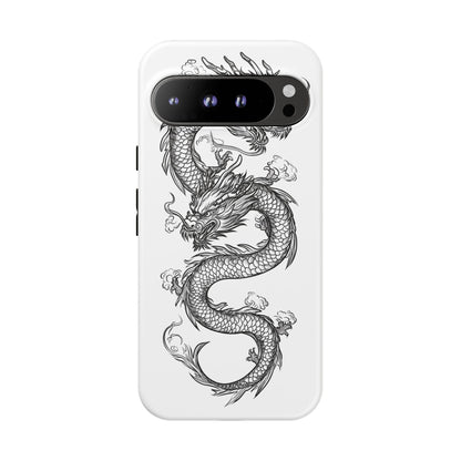 Dragons Phone Cases - Black Ink Tattoo Design of Dragons Tough Cases