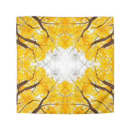 Microfiber Duvet Cover with Yellow Maple Leaves design