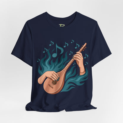 Musical Vibes Tee, Women's Graphic T-Shirt, Music Lover Gift, Casual Wear, Festival Outfit, Band Merch - Lightweight Fabric Tee