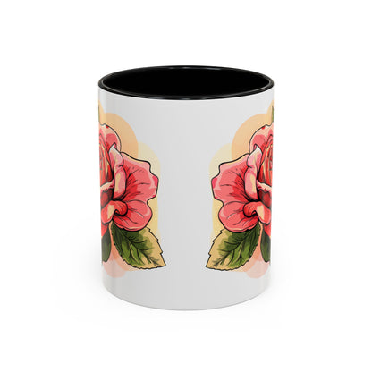 Elegant Floral Accent Coffee Mug - Perfect Gift for Garden Lovers
